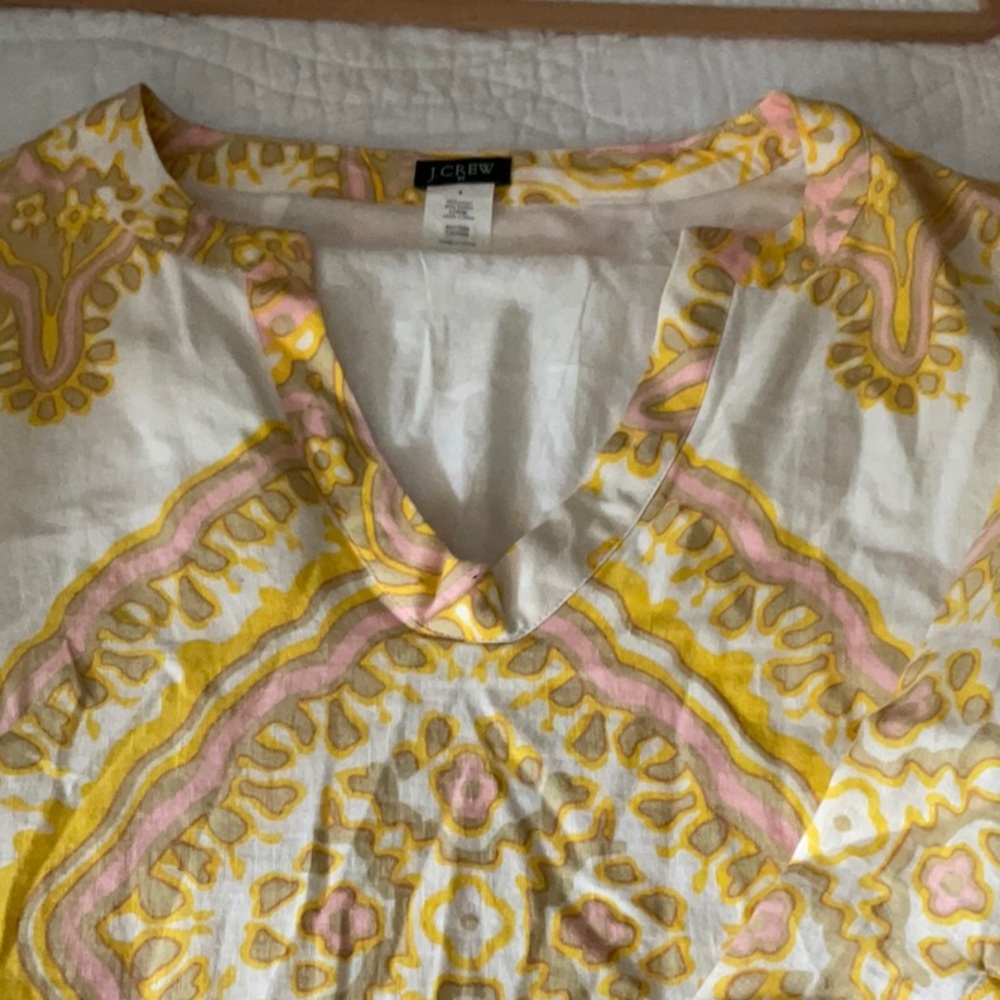 J Crew linen tunic dress